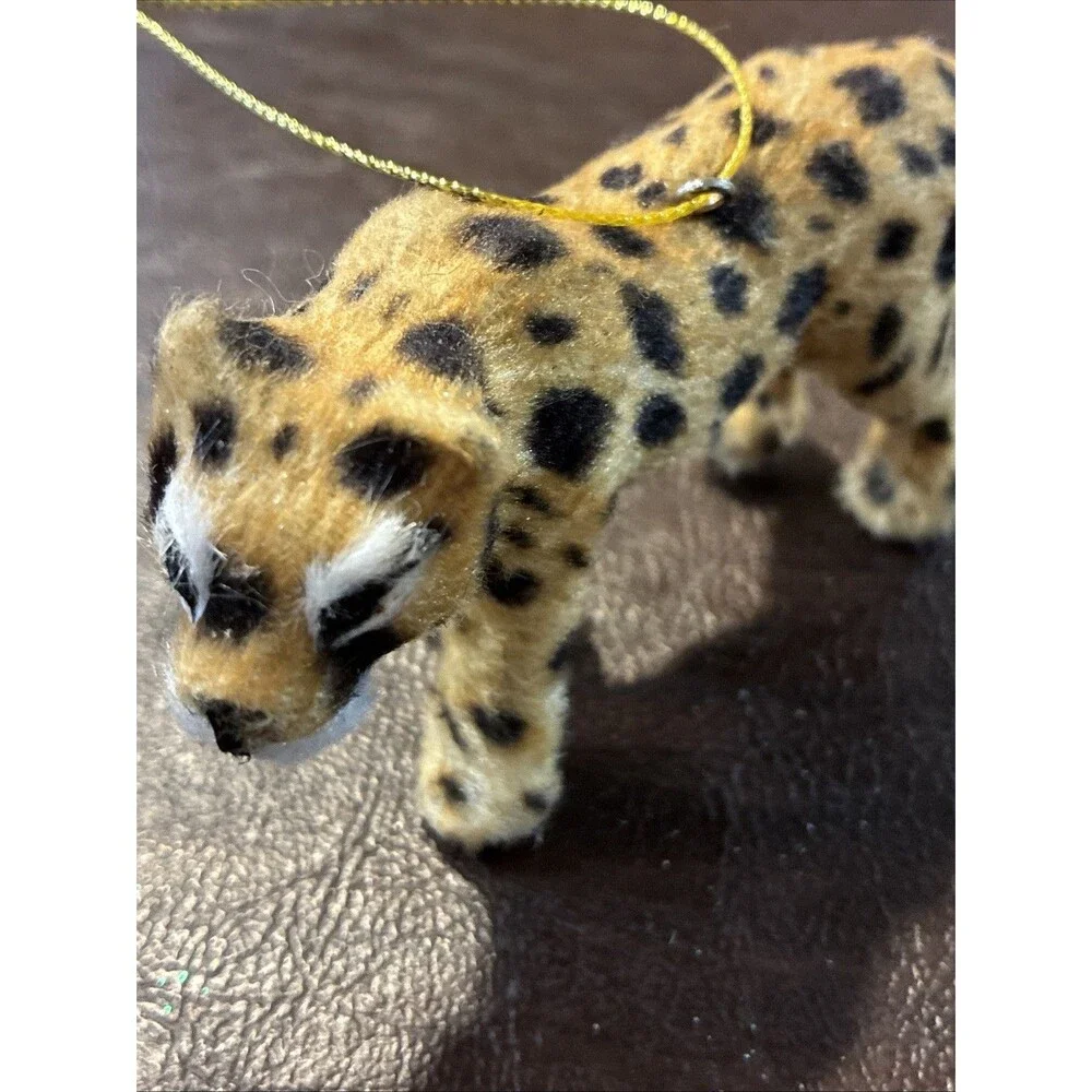 New ! Faux Fur Leopard Christmas Tree Ornament - Wondershop